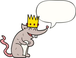 cartone animato ratto re ridendo con discorso bolla png