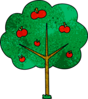 hand drawn quirky cartoon tree png