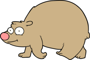 urso andando de desenho animado png