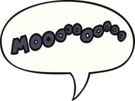 cartoon moo noise with speech bubble png