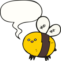 cartoon bee with speech bubble png