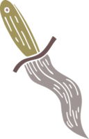 símbolo de punhal de tatuagem de doodle de desenho animado png