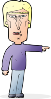 cartoon pointing man png