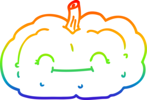 regnbåge lutning linje teckning av en tecknad serie Lycklig pumpa png