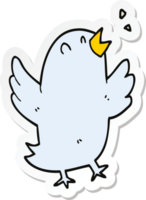 sticker of a cartoon bird singing png