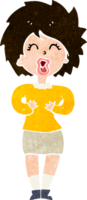 mujer gritando de dibujos animados png