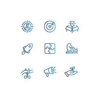 set of startup business icon , startup icon vector