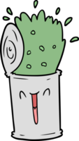 cartoon happy exploding soup can png