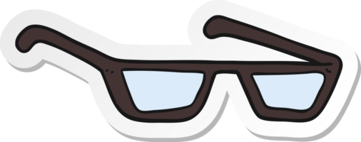 sticker of a cartoon spectacles png