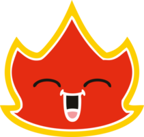 flat color retro cartoon of a fire png