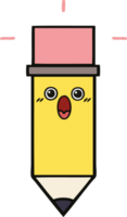 cute cartoon of a pencil png