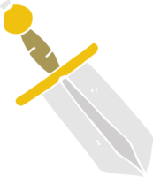 flat color style cartoon dagger png