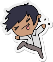 sticker cartoon illustration of a kawaii cute boy png