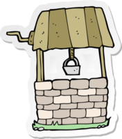 sticker of a cartoon wishing well png