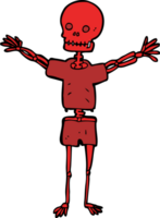 cartoon skeleton in clothes png