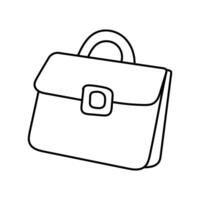 Briefcase doodle. illustration, isolated on white background vector