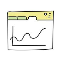 Graph, analytics doodle . isolated on white background vector