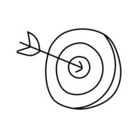 Target doodle . isolated on white background vector