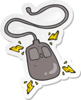 adesivo de um mouse de computador de desenho animado png