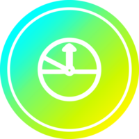 hastighetsmätare cirkulär ikon med Häftigt lutning Avsluta png