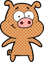 happy cartoon pig png