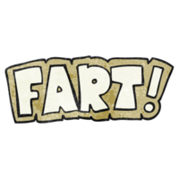 hand textured cartoon fart symbol png