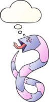 desenho animado serpente com pensamento bolha dentro suave gradiente estilo png