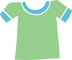 camiseta de dibujos animados de estilo de color plano png