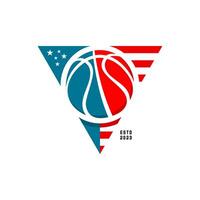 Basketball logo on white background vector
