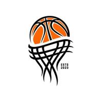 baloncesto logo en blanco antecedentes vector