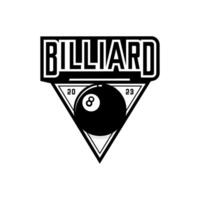billiard ball logo on white background vector