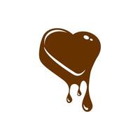 chocolate shaped love sign vector