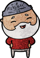 cartoon happy bearded man png