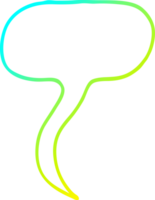 cold gradient line drawing of a cartoon speech bubble png