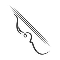 violín logo icono diseño vector