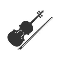 violín logo icono diseño vector