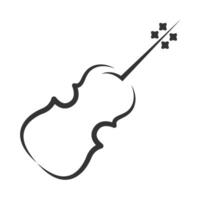 violín logo icono diseño vector