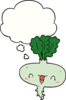 cartoon turnip with thought bubble png