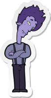 sticker van een tekenfilmvampier png