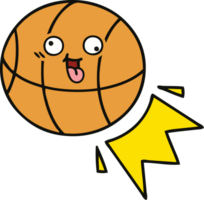 cute cartoon of a basketball png