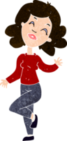 tecknad serie Lycklig kvinna dans png