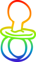 rainbow gradient line drawing of a cartoon dummy png