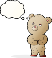 cartoon teddy bear with thought bubble png