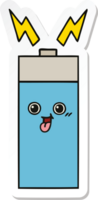 sticker of a cute cartoon battery png