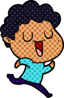 laughing cartoon man running png