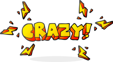 hand drawn cartoon shout crazy png