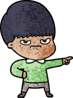 annoyed cartoon boy png