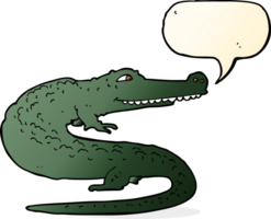 Cartoon-Krokodil mit Sprechblase png