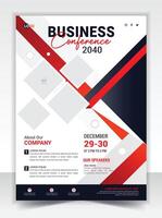 corporativo negocio conferencia volantes o folleto, póster, diseño modelo vector
