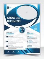 Corporate business conference flyer or brochure, poster, design template vector